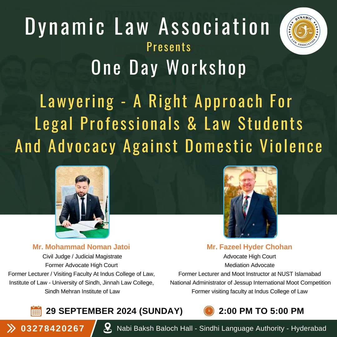 Workshop on Lawyering – A Right Approach For Legal Professionals and Law students and Advocacy against Domestic Violence