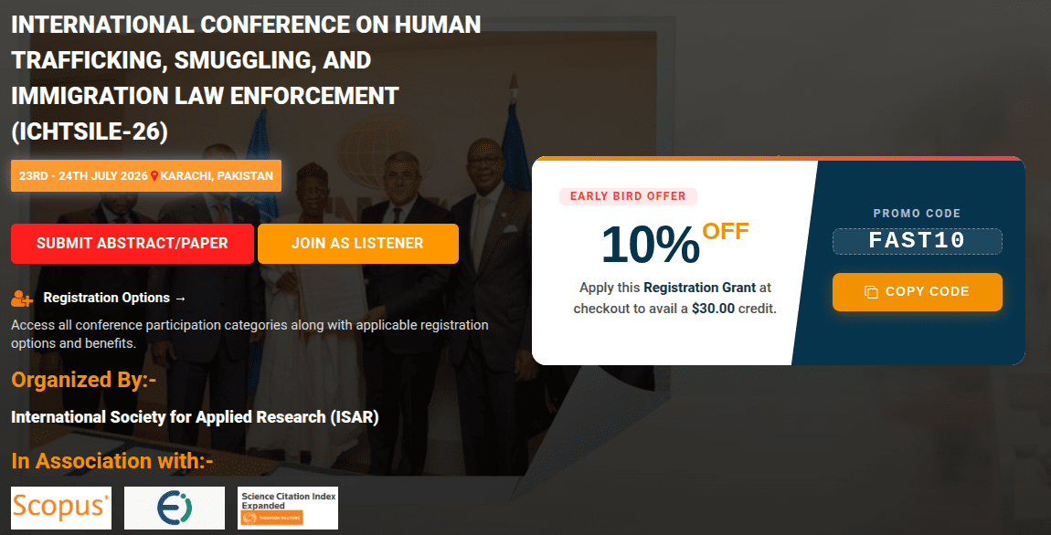 International Conference on Human Trafficking, Smuggling, and Immigration Law Enforcement (ICHTSILE-26)